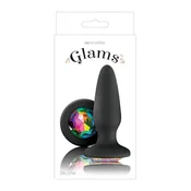 Glams rainbow butt plug black M