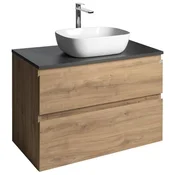 AQUALINE Elegantna Viseča Kopalniška Omarica ALTAIR - Dub Emporio/Antracit Břidlice