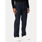 HUGO Jeans hlače 50572788 Mornarsko modra Straight Leg