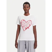 Desigual Majica Roma 25WWTK50 Bela Regular Fit