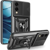 Ovitek Defender Slide za Samsung Galaxy S25 Edge - črn