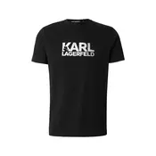Karl Lagerfeld Majica  črna / srebrna