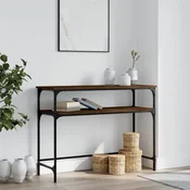Vidaxl vidaXL Konzolna mizica rjav hrast 100x35,5x75 cm