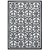 Casa Padrino Luxury Baroque Living Room Carpet White/Black 200 x 300 cm - Baroque Interior