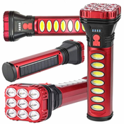 Hitelektro ACA. LED +Cob solarna rucna svjetiljka 1200mah USB