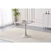 Trpezarijski sto Grandis BELA keramicka ploca/Metalna crna noga