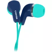 CANYON stereo slušalice s mikrofonom na kabelu, zelena+plava CNS-CEPM02GBL
