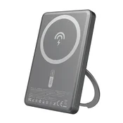 DUDAO Powerbank z MagSafe in stojalom 20 W PD 5000 mAh – siva