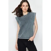 Trendyol Milla Ženska majica TWOSS20TS0021, Siva