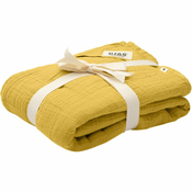 Bibs tetrapelene od muslina 120x120 cm Mustard
