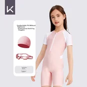 Keep Set Jednodelni kupaci kostim za devojcice, kapa i naocare, Roze