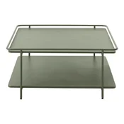 Zelena kovinska klubska mizica 75x75 cm Yuba – Unique Furniture
