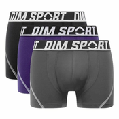 DIM SPORT MICROFIBRE BOXER 3x - Mens sports boxer briefs 3 pcs - gray - blue - black