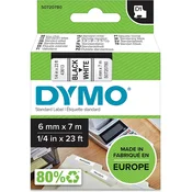 Trak DYMO D1 6mm/7m - bel trak/črn tisk, 43613 (S0720780) (130284)