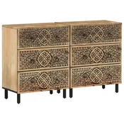 Vidaxl Stranska omarica 2 kosa 60x33x75 cm trden mangov les