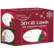 IRIS božićne naljepnice u kutiji za označavanje poklona, 50 kom., 10 listova/kutija, 5 naljepnica/list, 5,8 x 3,5 cm X-34505-GTC