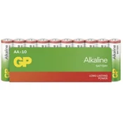 Baterija GP ALKALINE alkalna LR6 AA 10 folija