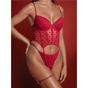 Sinsay - Push-up korzet s trakama za carape - burgundy