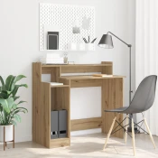 vidaXL Miza artisan hrast 97 x 45 x 90 cm Konstruiran les