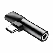 Baseus L41 USB Type-C - Type-C + 3,5 mm crni splitter CATL41-01