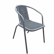 Baštenska stolica sa celicnim okvirom i plasticnim sedalom WR-SX026 Nica siva Nexsas 67488