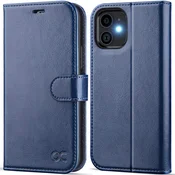 OCASE preklopni ovitek za iPhone 12 Mini, RFID, temno modra