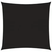 Vidaxl Senčno jadro 160 g/m2 črno 5x5 m HDPE