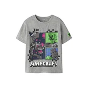 NAME IT Majica NKMMYKIN MINECRAFT  pegasto siva / svetlo zelena / črna / bela