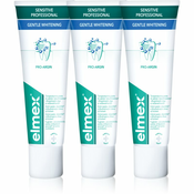 Elmex Belilna zobna pasta za občutljive zobe Sensitiv e Whitening Trio 3x 75 ml