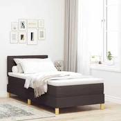 LED Box Spring Krevet Tamno smeda 80 x 200 cm tkanina