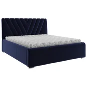 Boxxx OBLAZINJENA POSTELJA 180 cm x 200 cm , tekstil temno modra