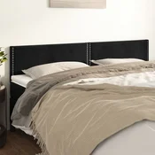 vidaXL vidaXL Posteljno vzglavje 2 kosa črno 100x5x78/88 cm žamet, (20954335)