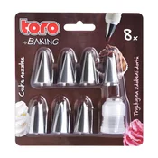 Toro ŠOBE ZA OKRAŠEVANJE TORT 7PCS Á 3,2X1,8CM, IZ NERJAVEČEGA JEKLA
