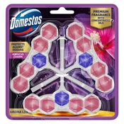 Osvežilni blok za stranišče, 3-delni, DOMESTOS Aroma Lux, vonj hibiskusa, 3 kosi