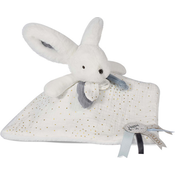 Doudou Darilni set moder - zajček s kvadratno odejico 25 cm