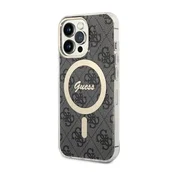 shumee Ovitek Guess 4G MagSafe - iPhone 13 Pro (črn)