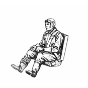 Special Hobby maketa-miniatura Bf 109G German Pilot, seated (for Eduard kits) • maketa-miniatura 1:48 figure • Level 4