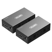 Unitek UNITEK HDMI podaljšek preko Ethernet-a, 60m, V100A, črn, Plug & Play, močan in enostaven za uporabo.