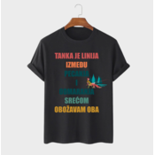 MAFIMI Majica Tanka je linija izmedu Pecanja i Odmaranja, Crna