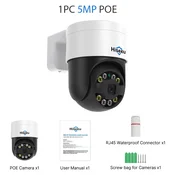 KJB PoE PTZ IP kamera 5 MP z dvosmernim zvokom, brez kartice, objektiv 3,6 mm