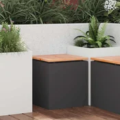 Vrtna klupa Crna 40 x 40 x 43 cm Celik