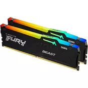 KINGSTON RAM DIMM DDR5 16GB (2x8GB) 5600MHz FURY Beast RGB KF556C40BBAK2-16