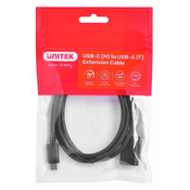 Unitek Adapter za kabel Unitek (C476BK-1M) USB-C (M) - USB-A (F), 10Gbps, 60 W, dolžina 1 m, črn, USB 3.2 Gen 2, idealen za hitro prenose podatkov in polnjenje.
