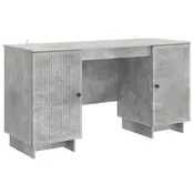 Vidaxl Miza Betonsko siva Inženirski les 142,5 x 50 x 75 cm