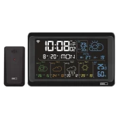 Meteostanica sa LCD displejom GoSmart 230V/3xAAA Wi-Fi Tuya crna