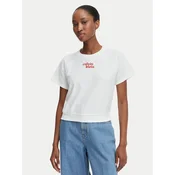 Calvin Klein Jeans Majica TOWEL LV047G287G Bela Cropped Fit