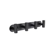 INF Stenski obešalnik s 4-mi kavlji Black, (5000072426)