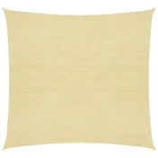 Vidaxl Senčno jadro 160 g/m2 bež 7x7 m HDPE