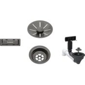 Blanco pribor SATIN DARK STEEL InFino set 1x3,5 (skodelica, InFino okrasna rozeta, C-prelivni prelivni set), brez dodatne komp.