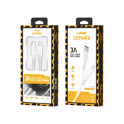 Gepard X75 podatkovni kabel (Quick Charge) 3.0A 15W Lightning na Type-C 1m bel
